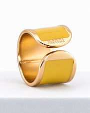 Anello smalto Giallo Zafferano