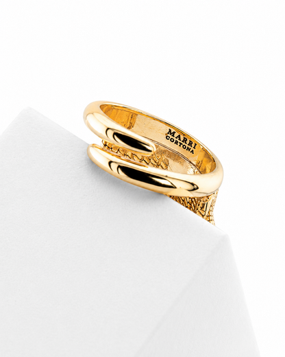 Anillo 'Voila' baño oro amarillo