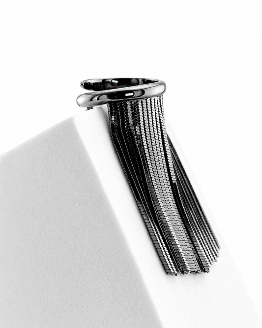 Anillo 'Voila' baño oro negro