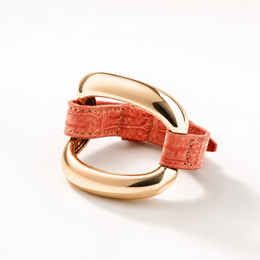 Brazalete Alligator 'Naranja Coral'