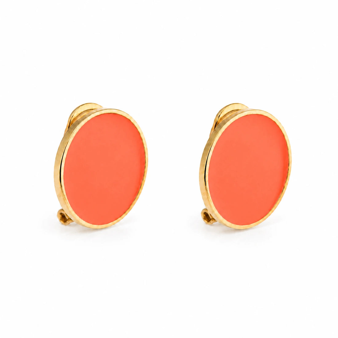 Orecchini smalto 'Arancio Corallo'
