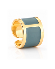 'Powder Blue' enamel ring