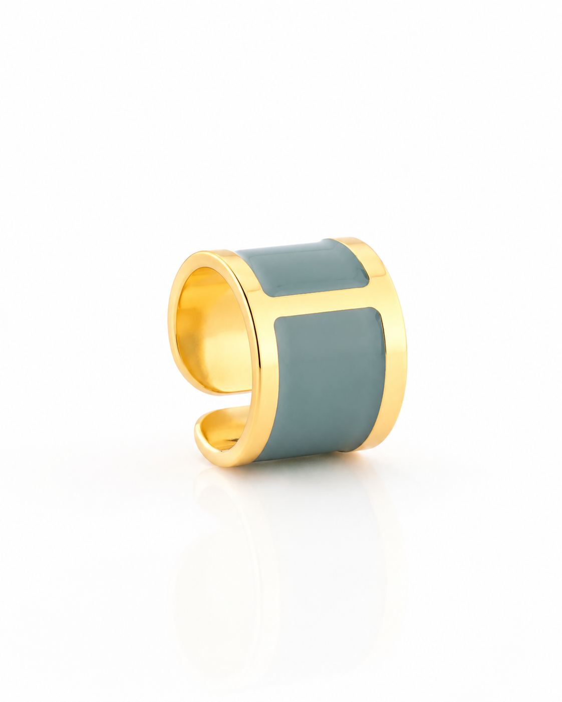 Anillo de esmalte 'Azul Polvo'