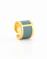 Anillo de esmalte 'Azul Polvo'