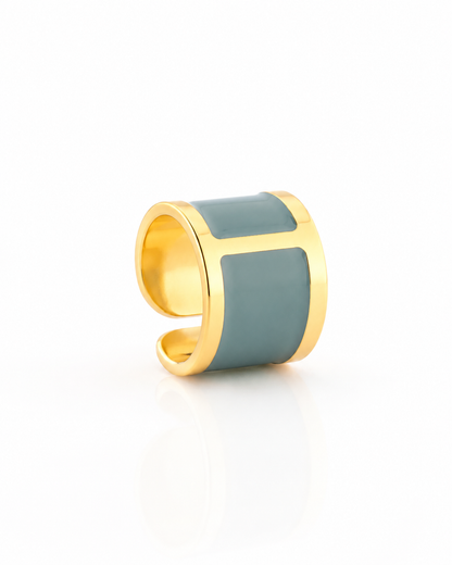 Anillo de esmalte 'Azul Polvo'