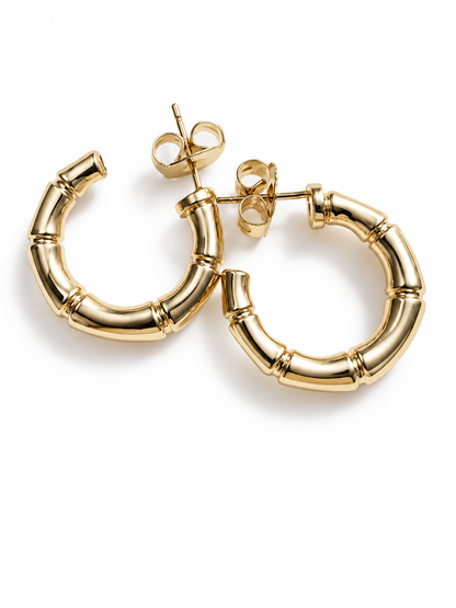 Pendientes de bambú redondos talla M