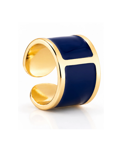 'Blue Armani' enamel ring