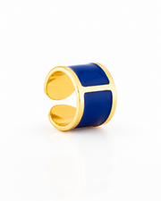 "Blue China" enamel ring