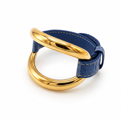 Pulsera de cocodrilo 'Blue China'