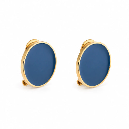 Orecchini smalto 'Blue di Prussia'