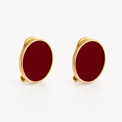 Pendientes esmaltados 'Borgoña'