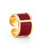 Burgundy Enamel Ring