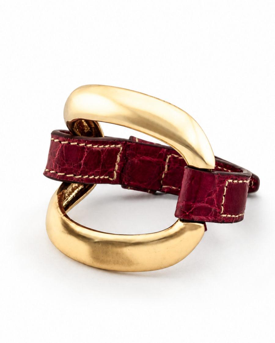 Bracciale Alligator Borgogna