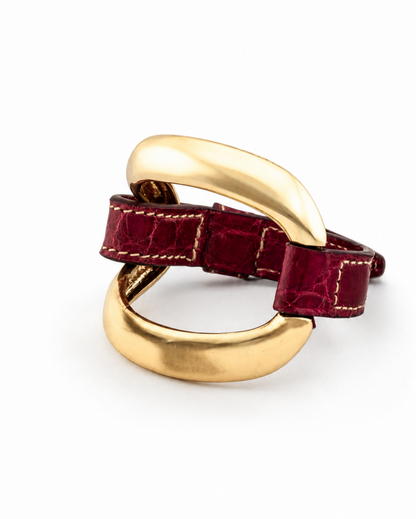 Pulsera de Aligátor Burdeos