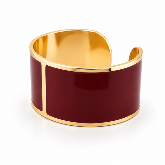 Pulsera de esmalte L 30 mm 'Borgoña'