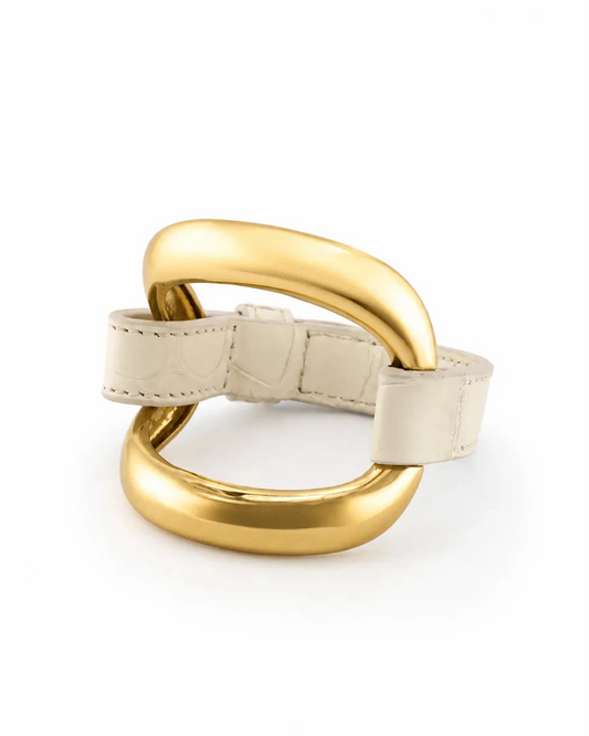Pulsera de cocodrilo "Latte"