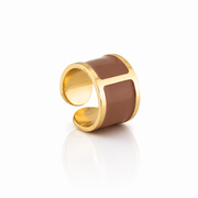 Anello smalto 'Caffellatte'