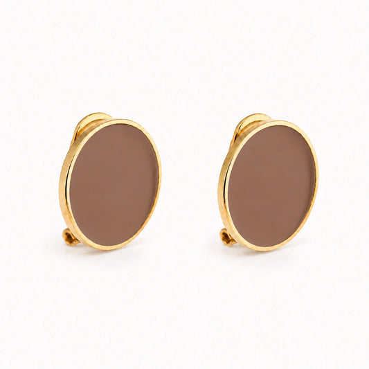 'Black' Enamel Earrings