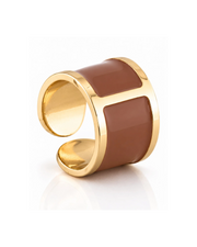 'Caffellatte' Enamel Ring