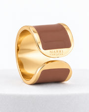 'Caffellatte' Enamel Ring