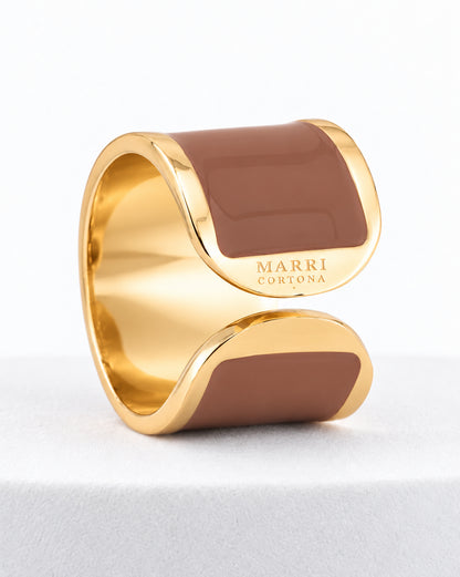 'Caffellatte' Enamel Ring