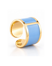 'Pastel Sky Blue' Enamel Ring