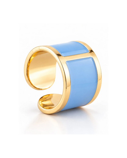'Pastel Sky Blue' Enamel Ring