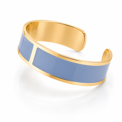 Bracciale Smalto M mm 15  'Celeste pastello'