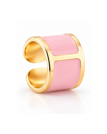 Enamel ring 'Cyclamen'