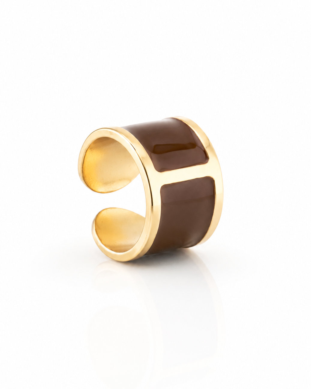 Anillo esmalte 'Chocolate'