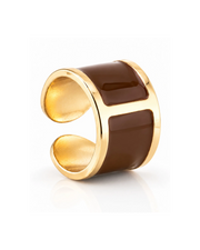 Chocolate Enamel Ring