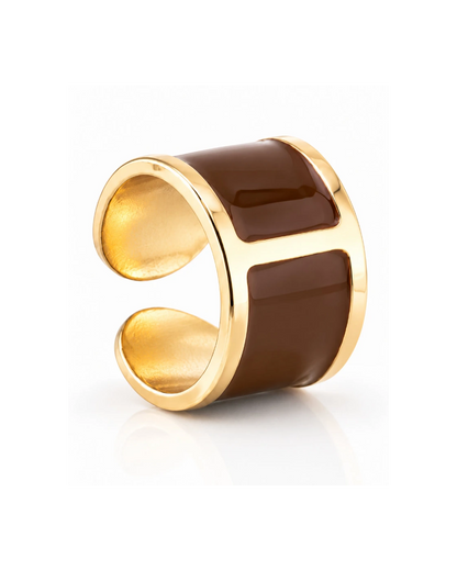 Chocolate Enamel Ring