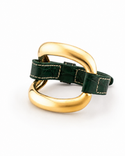 Brazalete de aligátor "Verde Ciprés"