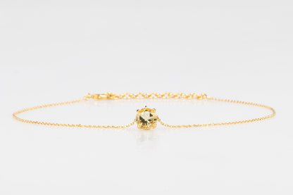 La Pietra dell’Anima di  Novembre  Choker Citrino Lemon  1,85 ct Diametro 8 mm