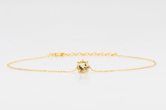 La Pietra dell’Anima di  Novembre  Choker Citrino Lemon  1,85 ct Diametro 8 mm