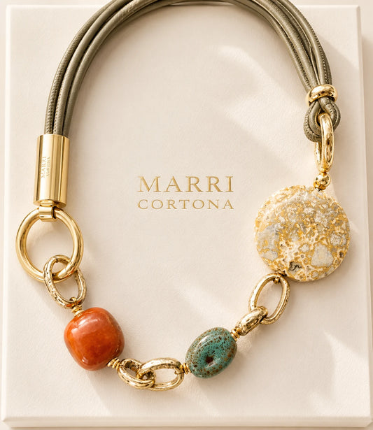Collana Amarcord Ceramica e Diaspro