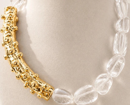 Octopus necklace 'Rock crystal'