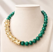 Collana Octopus con malachite