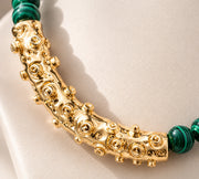 Collana Octopus con malachite