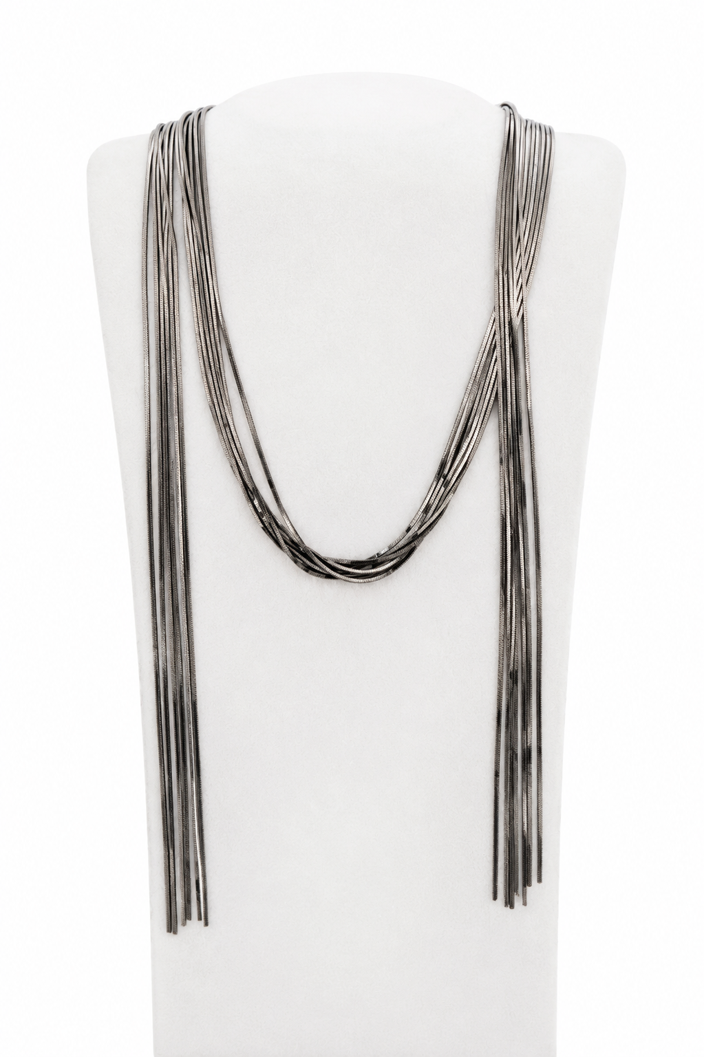 Collana Voila' con 6 Fili in Oro Nero
