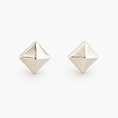 Black Gold Pyramid Earrings