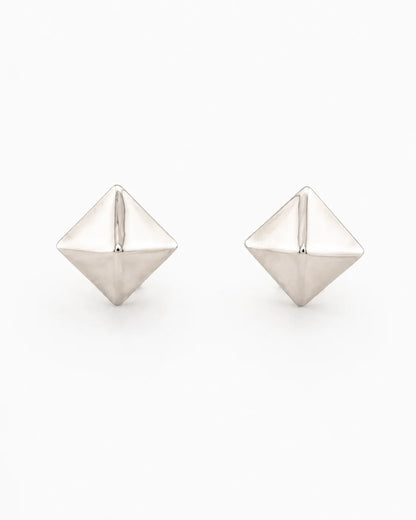 Black Gold Pyramid Earrings
