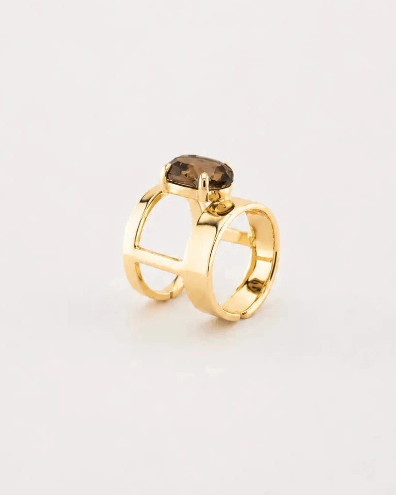 Anello  Cristallo 'Unico' Ambra