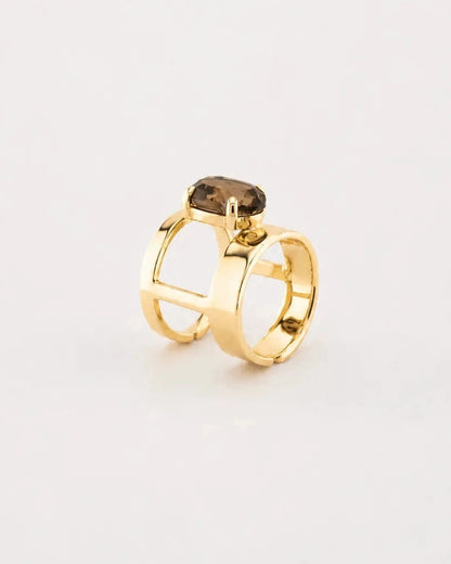 Anillo de Cristal 'Único' Ámbar