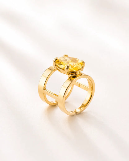 Anillo Cristal 'Único' Citrino