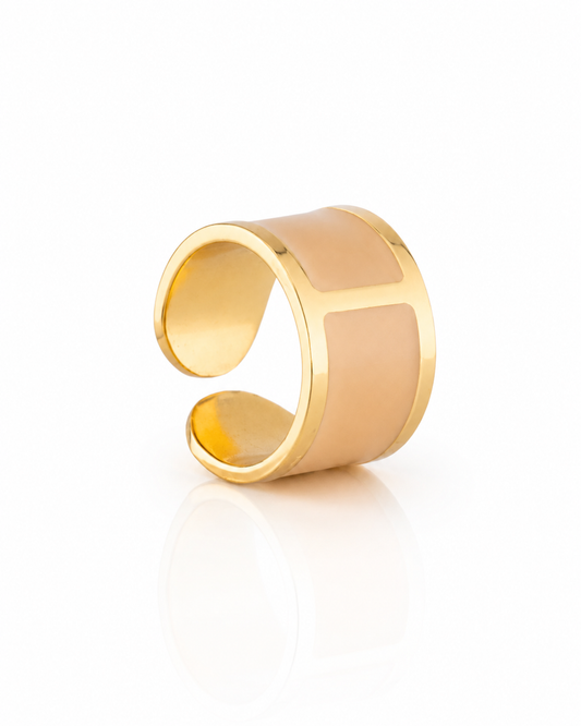Anillo esmaltado 'Crema Fiorentina'