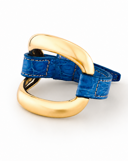 Brazalete de aligátor «Denim»