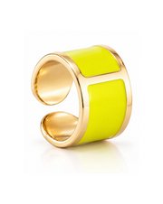 'Highlighter Yellow' Enamel Ring