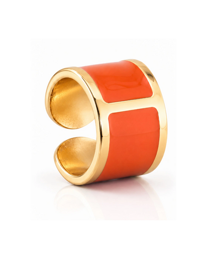 'Foliage' Enamel Ring