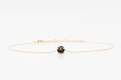 La Pietra dell’Anima di Giugno  Choker Quarzo fume’ , ct 1.77 Diametro 8 mm